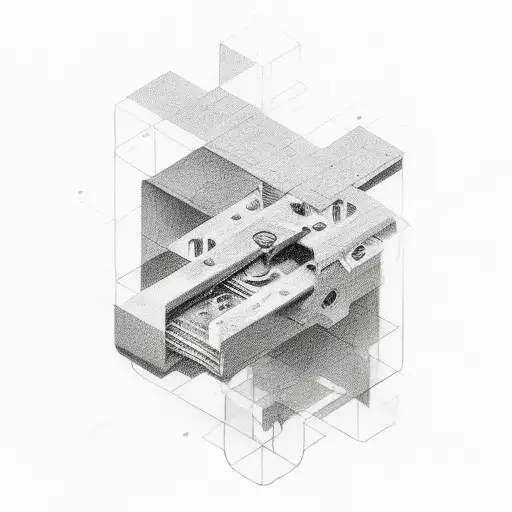 number 1 and number 2 overlapping tattoo design idea