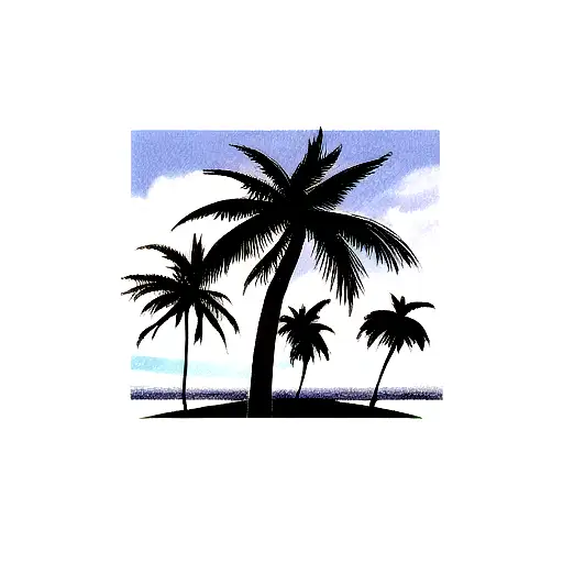 Palm Tree tattoo design idea