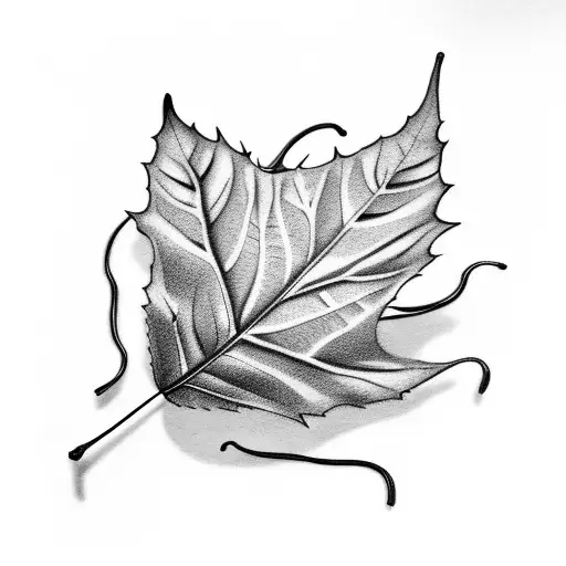 Leaf tattoo design idea