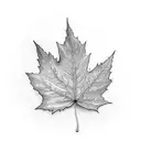 Leaf tattoo design idea