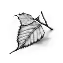 Leaf tattoo design idea