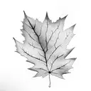Leaf tattoo design idea