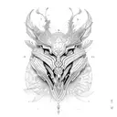 cyber sigilism tattoo design idea