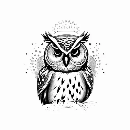 Owl inside of a Salt Shaker tattoo design idea