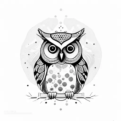 Owl in Salt Shaker tattoo design idea