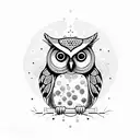 Owl in Salt Shaker tattoo design idea