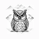 Owl in Salt Shaker tattoo design idea