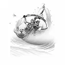rescue swimmer tattoo design idea