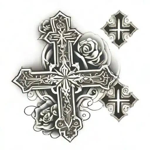 mark 9:23 w 3 crosses tattoo design idea