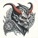 devil hacker tattoo design idea