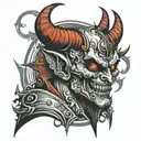 devil hacker tattoo design idea