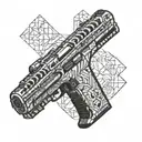 Glock 9mm gun tattoo design idea