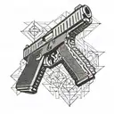 Glock 9mm gun tattoo design idea