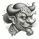 crazy buffoon tattoo design idea