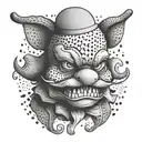 crazy buffoon tattoo design idea