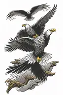 eagle soaring tattoo design idea