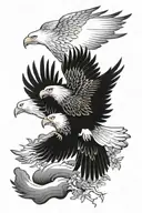 eagle soaring tattoo design idea
