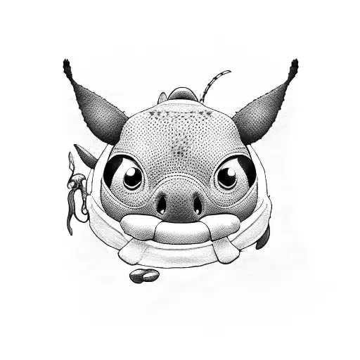 Stitch from Lilo and Stitch movie tattoo design idea