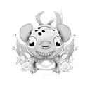 Stitch from Lilo and Stitch movie tattoo design idea