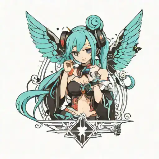 minimal miku nakano tattoo design idea
