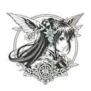 minimal miku nakano tattoo design idea