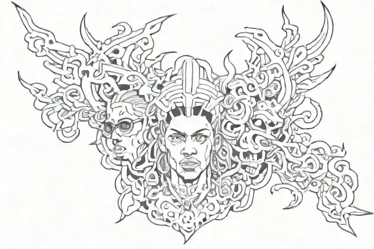 glo gang 3hunna tattoo design idea