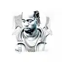 Travis Scott Kendrick Lamar Kanye West Kid Cudi Mount Rushmore tattoo design idea