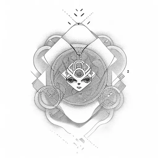 flow, deep thoughts, equality, engineer, psychodelic tattoo design idea