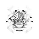 coffee, flow, deep thoughts, equality, engineer, psychodelic tattoo design idea