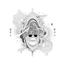 coffee, flow, deep thoughts, equality, engineer, psychodelic tattoo design idea