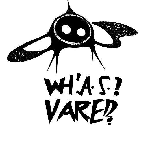 Print in words "what's up danger?" in Spiderverse font style  tattoo design idea