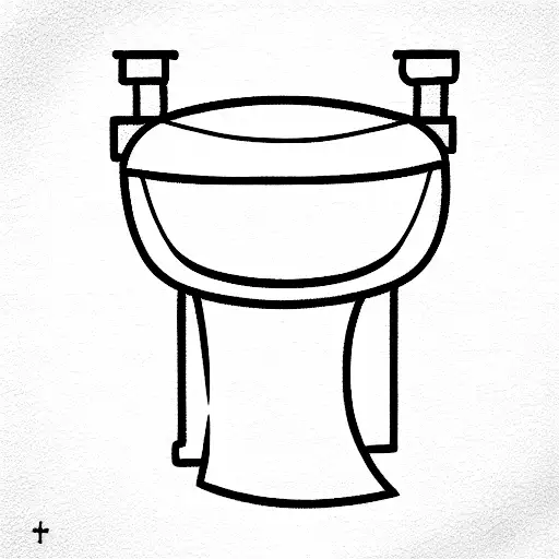 toilet tattoo design idea