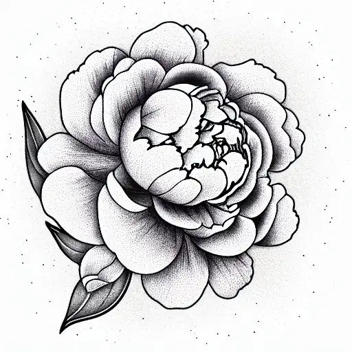 Peony tattoo design idea