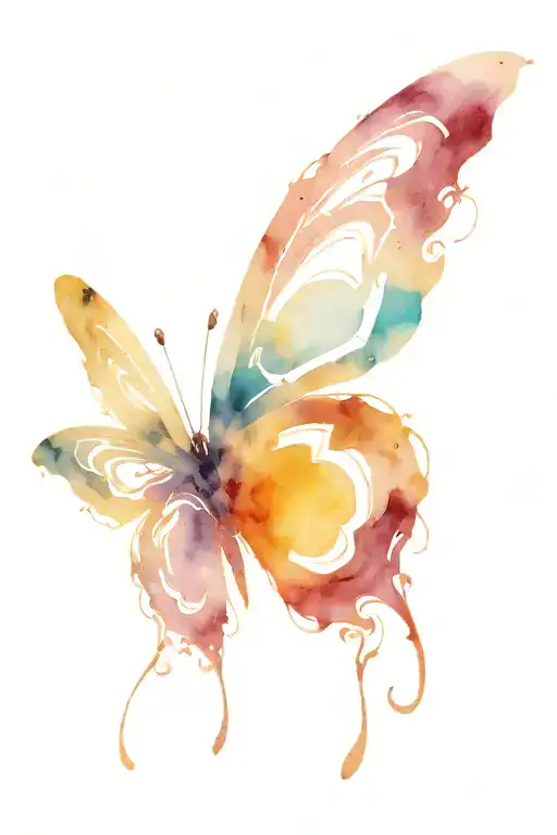 abstract butterfly. integrate Greek evil eye symbol integrated tattoo design idea