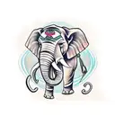 tribal elephant head tattoo design idea