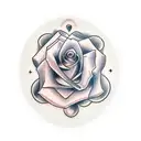 rose, circle, heartbeat tattoo design idea