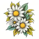 gerberer daisy flower tattoo design idea