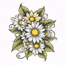 gerberer daisy flower tattoo design idea