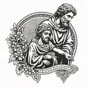 saint joseph memorial father son tattoo tattoo design idea