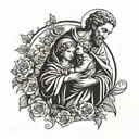 saint joseph memorial father son tattoo tattoo design idea