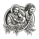 saint joseph memorial father son tattoo tattoo design idea
