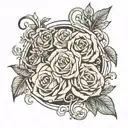 A design that combines both names Giordano and Blessed in a creative way, perhaps intertwining or overlapping them tattoo design idea