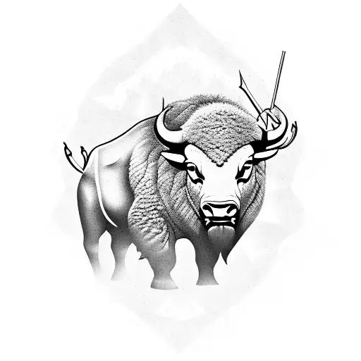 Tattoo uploaded by Tattoodo • Traditional Buffalo Tattoo by Jonathan  Montalvo @montalvotattoos #jonathanmontalvo #montalvotattoos #traditional # buffalo • Tattoodo