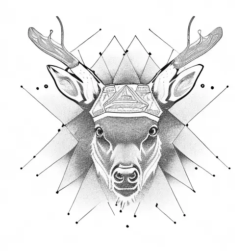 elk tattoo design idea