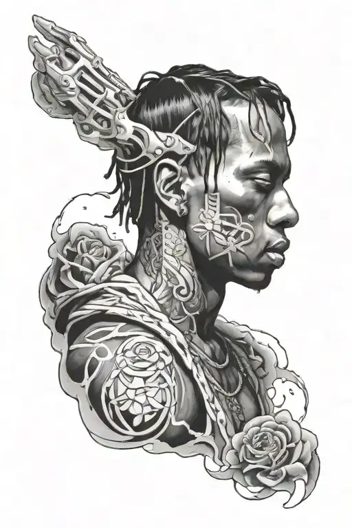 travis scott   tattoo design idea