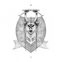 germanic pagan warrior runes tattoo design idea