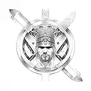 germanic pagan warrior runes tattoo design idea