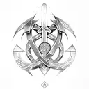 germanic pagan warrior runes tattoo design idea