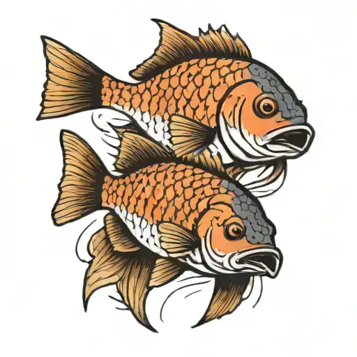 redfish tattoo design idea