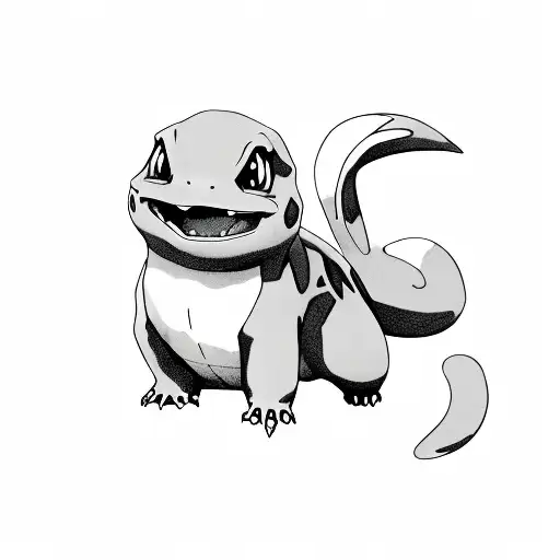 charmander semi realistic tattoo design idea